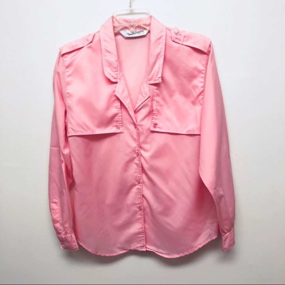 DVF Pink Vintage Roll Tab Trench style fla…